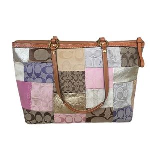 Coach Patchwork Shoulder Purse Bag